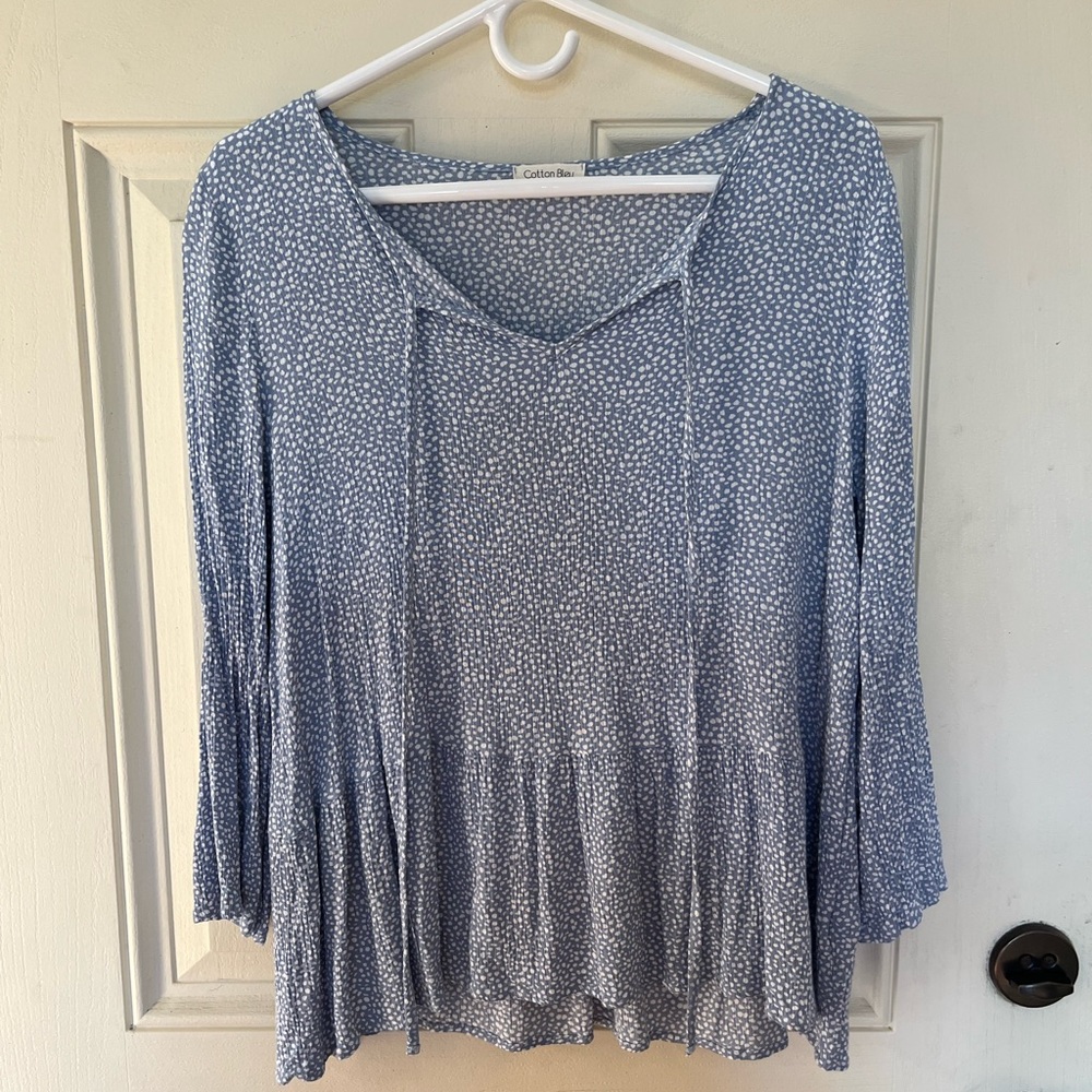 Cotton Bleu Blouse 🦋